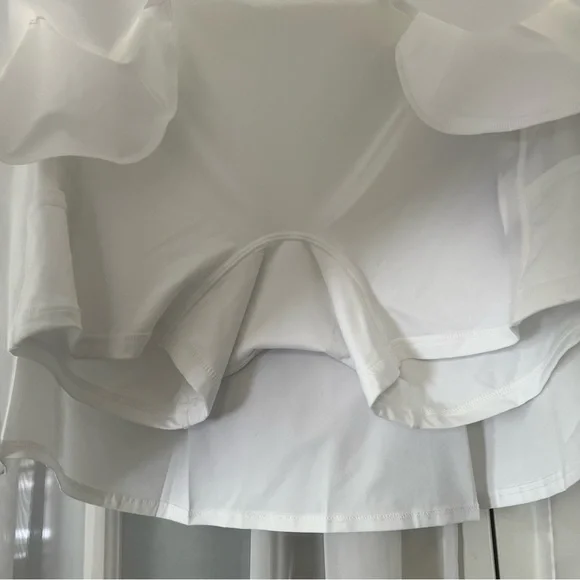 NWT RLX Ralph Lauren White Mini Pleated Tennis Skirt Skort Women's Sz L - Picture 6 of 12